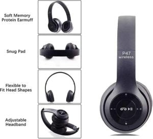 P47 Wireless Headphones Invincible Ultra Small Bluetooth headset For Gaming (random color)